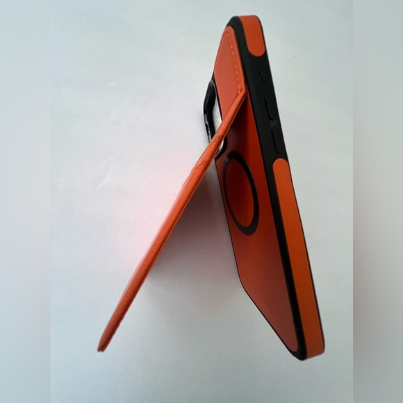 SkyEagle Compatible Magsafe 2 in 1 Semi-Detachable iPhone 15 Pro Max Orange Case - Picture 14 of 16